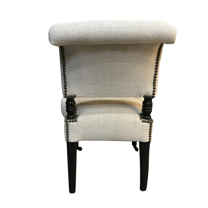 French 19th Century Ebony Napoleon III Side or Parlor Chair — The