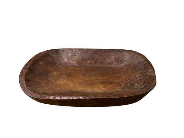 1940's Indian Oval Wooden Bowl