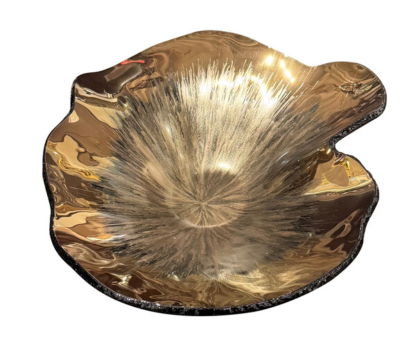 Contemporary Brazilian Free Form Shaped Glass Bowl