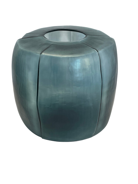 Contemeporary Romanian Deep Blue Glass Vase