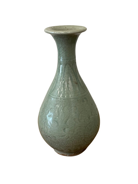 Contemporary Chinese  Pale Turquoise Vase
