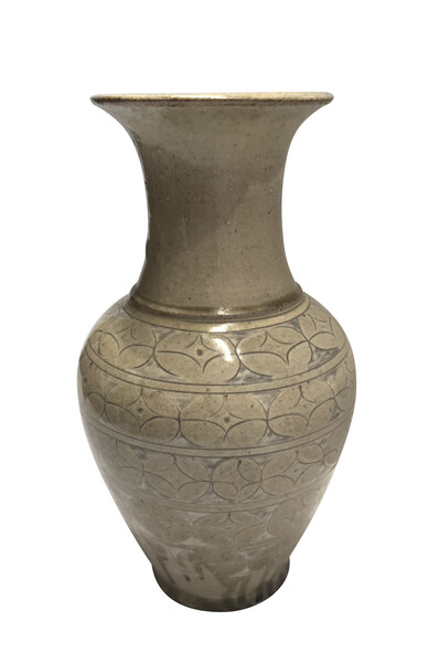 Contemporary Chinese Geometric Pattern  Design Vase