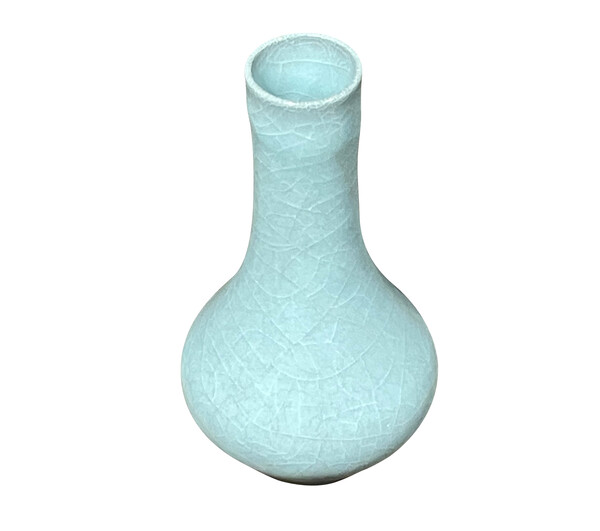 Contemporary Chinses Pale Turquoise Vase