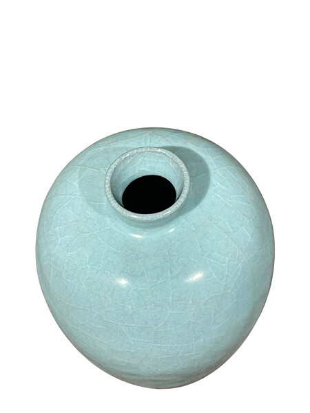 Contemporary Chinses Pale Turquoise Vase