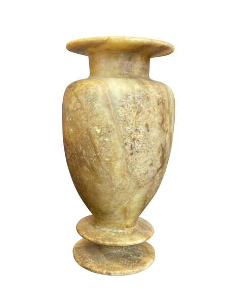 Contemporary Egyptian Large Alabaster Vase