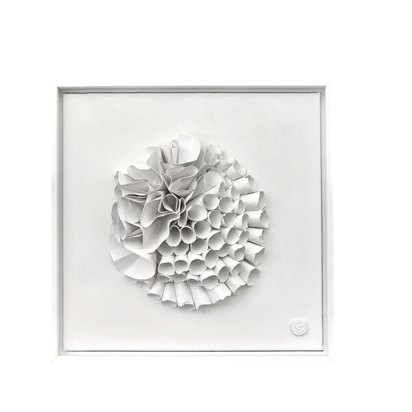 Contemporary French Artist Veronique Guillou  Framed Paper Sculpture