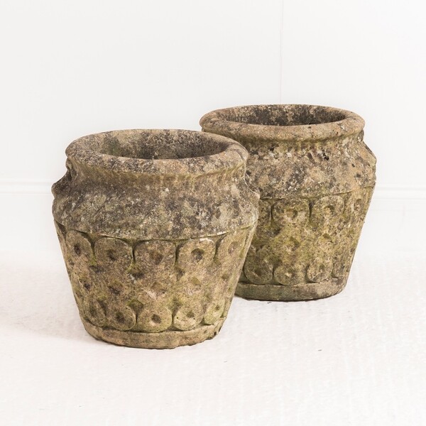 1930's English Pair Cotswold Pots