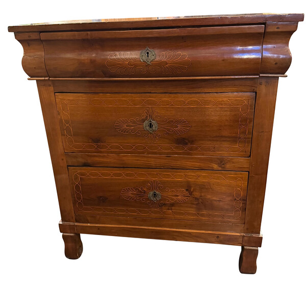 19thc Italian Three Drawer Commode