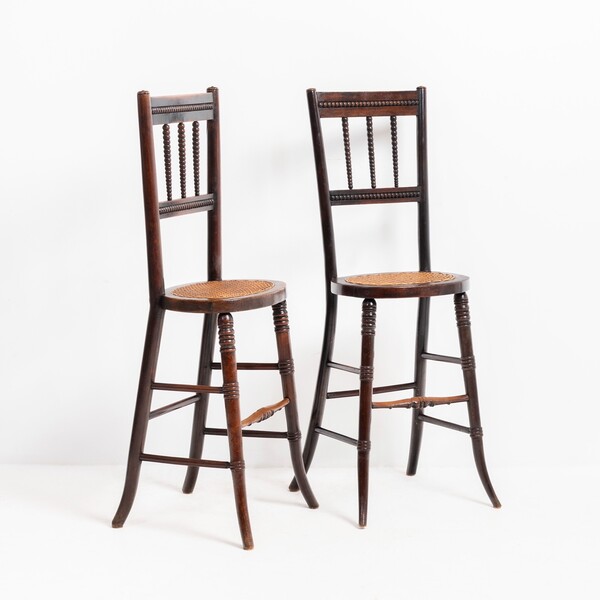 1825c English Regency Pair Childs Deportment Chairs