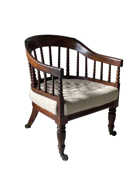 1830c English George IV Single Bobbin Back Side Chair