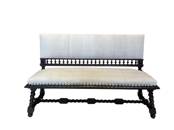 19thc Italian Armless Setee / Bench