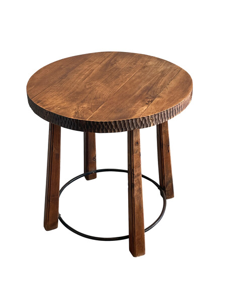 1950's Spanish Brutalist Design Round Side Table